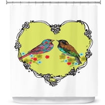 Shower Curtains 70" x 84" from DiaNoche Designs by Marci Cheary - Love Birds