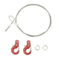 thumbnail image 2 of Hook 2pcs RC Metal Trailer Hook Aluminum Alloy Steel Rope Lightweight Compact RC Chain Hook for SCX10 D90 TRX4, 2 of 8