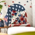 thumbnail image 6 of Sm:)e Land of the Free America Flag Flowers 4th of July Throw Pillow Cover 18x18 Inch Set of 4, Polyester Patriotic Outdoor Pillow Case for Sofa Couch, 6 of 6