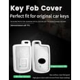 thumbnail image 2 of Key Fob Cover Compatible with Toyota Avalon Tacoma Tundra 4Runner Prius RAV4 Camry Highlander Sequoia Corolla 2012-up 4 Button Keychain Case Holder Protector,Keychain-A-silver, 2 of 8