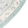 thumbnail image 6 of Unique Loom Aurelia Collection Area Rug - Trajan (4' x 6' Oval Aqua/Ivory), 6 of 7