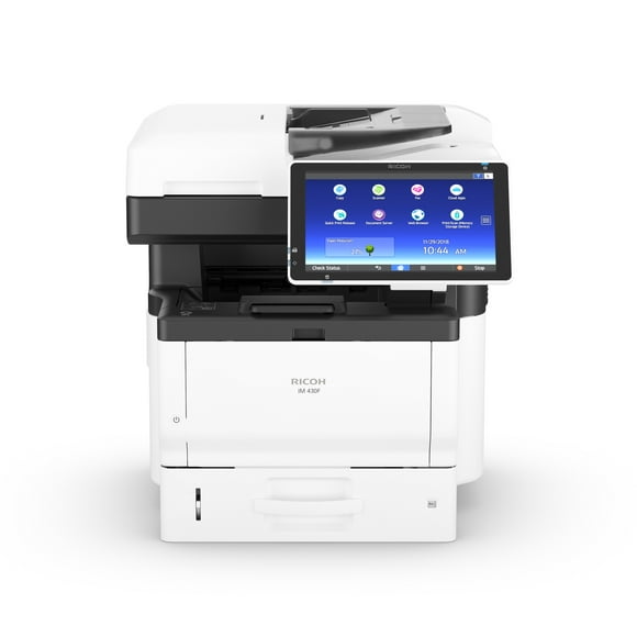 IMPRESORA MULTIFUNCIONAL RICOH IM 430F CON CPU INTEL ATOM PANEL INTELIGENTE DE 10.1" RAM 2GB HDD 320 BLANCO Y NEGRO FOTOCOPIADORA