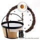thumbnail image 3 of Filtro de Café de Acero Inoxidable Minnieouse Malla 100 Estilo de Cesta Permanente Reutilizable Tono Dorado 10-12 Tazas, 3 of 6