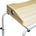 Home Office Desk,Mobile Adjustable Height&Width Crossbed Stretchable