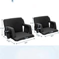 thumbnail image 2 of Extra Wide Stadium Seat with Back Support, 6-Position Reclining Bleacher Chair - Padded Cushion, Anti-Slip Mat, Cup Holders & Large Pockets for Football, Baseball, Concerts, Outdoor Events, 2 of 7