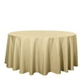thumbnail image 3 of BalsaCircle Christmas Holidays 120" Champagne Round Polyester Tablecloth Linens Decoration, 3 of 8