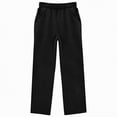 thumbnail image 4 of kpoplk Girl's Wide Leg Sweatpants Elastic High Waisted Loose Baggy Pants with Pockets(Black,9-10 Y), 4 of 4