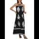 thumbnail image 2 of Vestido de Verano para Mujer 2025, Estampado Floral, Tirantes Finos, Holgado, Estilo Bohemio, para Playa y Vacaciones Negro L, 2 of 9