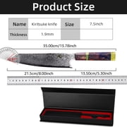 MYVIT Damascus Chef Knife 8-inch Japanese Kitchen Knife 67-Layer VG10 Kiritsuke Santoku Knife with Octagonal Wood Handle and Giftcase