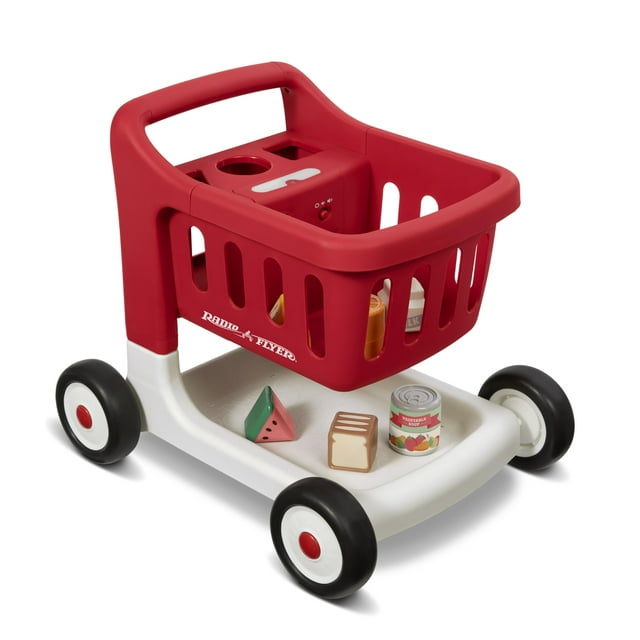 Radio Flyer Chariot de Courses Scan & Tri avec Lumières & Sons Trotteur Bébé avec Roues Chariot de Courses Rouge pour Enfants 1+
