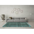 thumbnail image 3 of Ahgly Company Indoor Rectangle Abstract Light Blue Modern Area Rugs, 2' x 3', 3 of 4