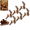 2Set Santa Claus's Reindeer#008, variant on LED Reindeer Wall Decorations Festive Christmas Lighting, 2026 Rustic Wooden Stick Warm Backlit Deer Glowing Figures for Indoor Bedroom Holiday Wall Decoration 1 Set-B(6PCS)