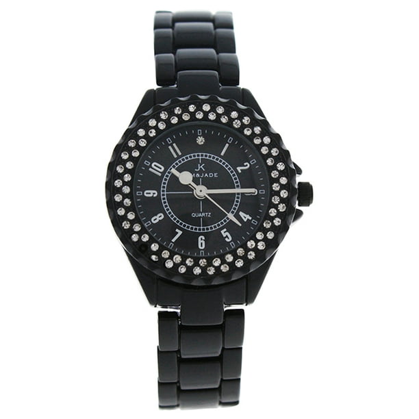 Kim & Jade - 2033L-BB Black Stainless Steel Bracelet Watch by Kim ...