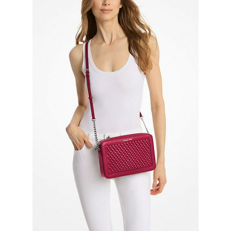 エミリー Michael Kors Women's Jet Set Large Woven Crossbody Bag (DK