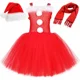 thumbnail image 4 of Vestido con tutú de Papá Noel para niña, disfraz rojo de señora Santa Claus para niña pequeña, ropa de princesa para fiesta de Navidad, 4 of 5