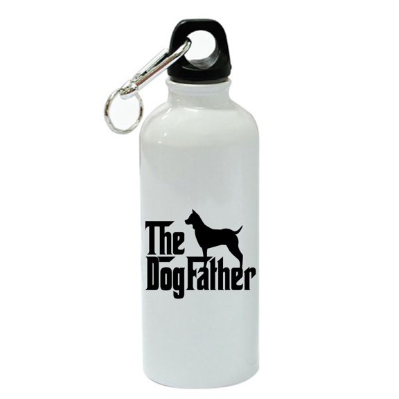 The Dog Father White Aluminum Sports 20 oz Water Bottle