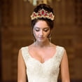 thumbnail image 4 of Corona para novia reina princesa niñas en boda cumpleaños desfile, con diadema de peine, para mujeres y niñas, 4 of 5