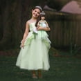thumbnail image 7 of KAWELL Tiana Costume Dress Birthday Role Play Dress Up Ball Gown Halloween Fancy Party Dress, 7 of 7