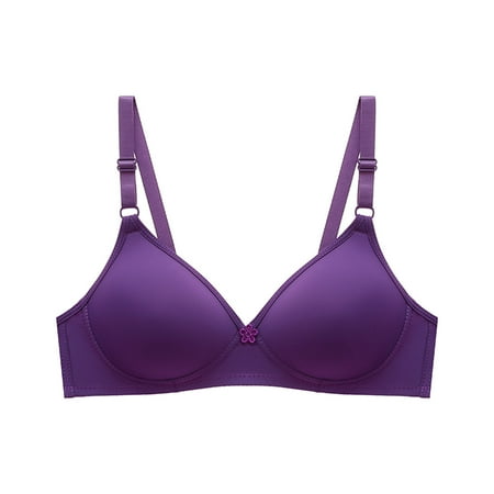 

Danhjin Bras for Women Bra Soild Wire Free Underwear One-Piece Bra Everyday Small Cup Underwear Bralettes for Women with Support - Summer Savings Clearance