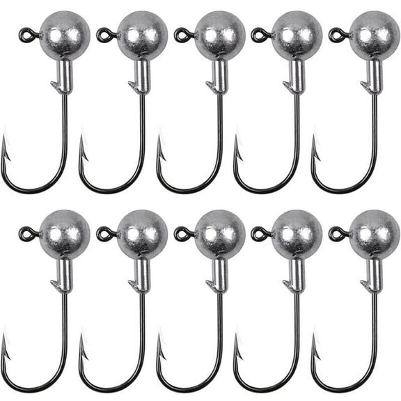 50Pcs Lead Jig Heads Fishing Hooks Crappie Bass Trout Lures Bait Tackle 1g-28g