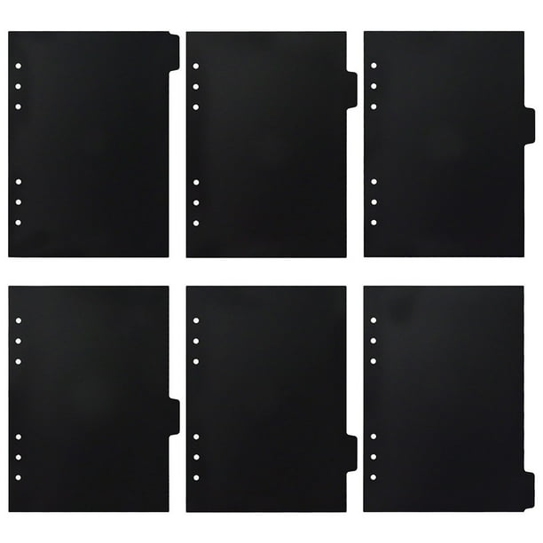 6 separadores de cuaderno para el hogar, separadores de pestañas profesionales, prácticos separadores de carpetas, accesorio para libros