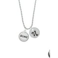 thumbnail image 2 of Delight Jewelry Silvertone Domed $GME Silvertone Script Initial Disc - N - Charm Necklace, 20"+3", 2 of 4