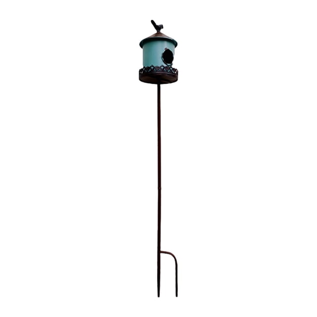 Comedero para pájaros con forma de casa de pájaros y diseño cilíndrico, ideal para manualidades, regalos, esculturas de jaulas de pájaros, estacas de