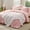 Pink, variant on Queen Size 8 Pieces Bedding Set, Prewashed All Season Down Alternative Comforter Set with Soft Fleece Blanket, Sheets, Pillowcases and Shams, Pink