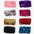 thumbnail image 2 of 1x Women Bling Sequin Wristband Elastic Bracelet Stage Hand Wrist Strap Jewelry, 2 of 5