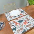 thumbnail image 4 of ICHUDAN Animal Colorful Cute Cats Placemats Set of 6 Heat Resistant Stain Resistant Polyester Table Place Mat Anti-Skid Washable Table Mats for Dining Kitchen Table Decor, 4 of 9