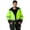 Green, variant on High Visibility Winter Safety Jacket for Men, Reflective Insulated Work Long Coat, 300D Oxford for Waterproof, Black, Small