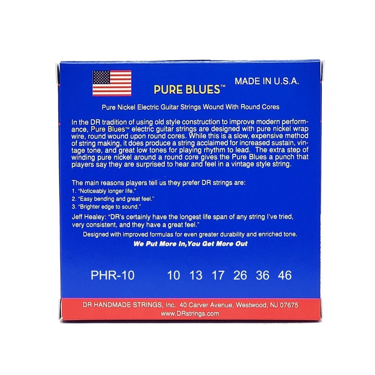 DR Strings Pure Blues Pure Nickel Electric Guitar Strings 3-Pack Medium (10-46)