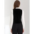 thumbnail image 3 of Chaleco Retro de Terciopelo Allegra K Cuello En V Sin Mangas Racerback Steampunk Negro S, 3 of 6