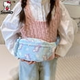 thumbnail image 3 of Bolso bandolera Sanrio Kuromi Cinnamoroll Bolso de pecho Bolsa de almacenamiento My Melody Hello Kitty Bolso de hombro Pochacco Riñonera de viaje para niña, 3 of 5