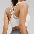 thumbnail image 5 of vdgthytj Sports Bras for Women Breathable Wireless Padded Underwear Supportive Crisscross Back Full Coverage Workout Bras(X-Large,White), 5 of 5