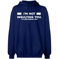 thumbnail image 2 of OXI Hoodie Sweatshirt - Not Insulting You Describing, Basic Casual Hoodie for Men's and Women Fleece Hoodie Long Sleeve - Navy Blue 3X-Large, 2 of 3