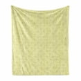 thumbnail image 1 of Geometric Soft Flannel Fleece Throw Blanket, Rhombuses with Stripes Motifs Illustration on Yellow Background, Cozy Plush for Indoor and Outdoor Use, 60" x 80", Yellow Orange Blue, by Ambesonne, 1 of 6