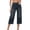 Black, variant on Women's High Waisted Stretchy Wide Leg Cropped Jeans with Pockets Summer