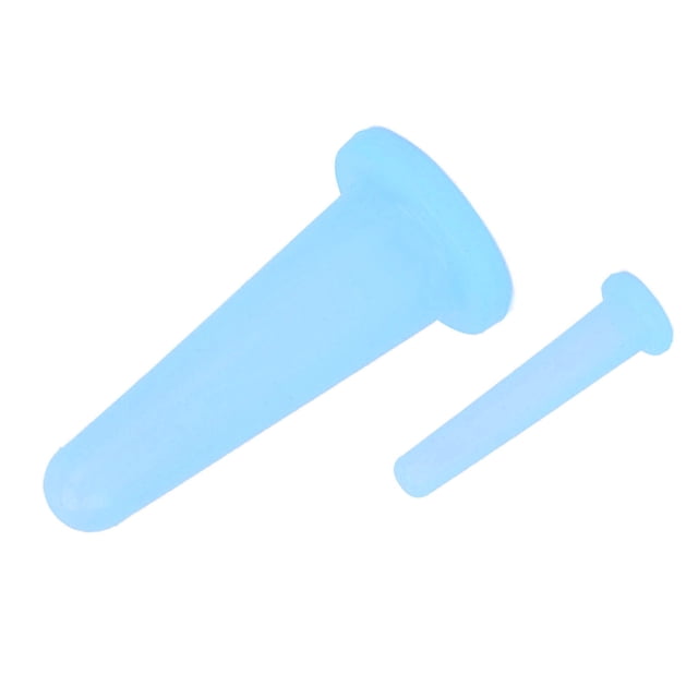 Face Cupping Set, Soft Facial Vacuum Massage Cups Silicone Small 2 PCS For Female For Home Blue,Pink