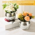 thumbnail image 4 of Homekingdee Silver Glass Decorative Vase with Imitation Glazed Finish for Home Decoration Living Room TV Cabinet Dried Flower Arrangements, 4 of 6