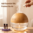 thumbnail image 3 of FORU Wood Grain Water Filtration Aroma Diffuser, 25dB Quiet Operation, LED Light, Odor Eliminator for Pets Home Bedroom, 3 of 9