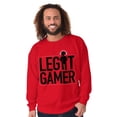 thumbnail image 3 of Legit Gamer Video Games Nerdy Geeky Men's Crewneck Sweatshirt Brisco Brands L, 3 of 6