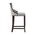 thumbnail image 4 of Manhattan Comfort Emperor 27" Faux Leather Counter Stool in Light Gray, 4 of 11