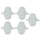 thumbnail image 1 of 5 uds compresas menstruales lavables compresas sanitarias reutilizables paño suave absorbente protectores de bragas azul, 1 of 14