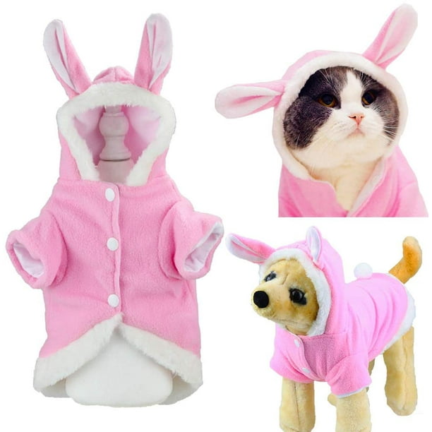 Windfall Dog Rabbit Costume Pet Puppy Hoodies Clothes Coat Bunny Ears