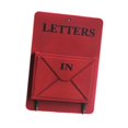 thumbnail image 4 of Llavero colgante con ganchos, organizador de madera para cartas y correo, estante de pared Rojo, 4 of 9