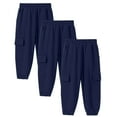 thumbnail image 2 of Klisyaur Girls Boys Straight Leg Sweatpants Drawstring Elastic High Waist Pants Casual Loose Pants with Pockets, 2 of 4