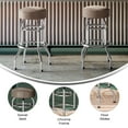 thumbnail image 4 of Emma + Oliver Beige Swivel Seat Double Ring Bar Stool, 4 of 9