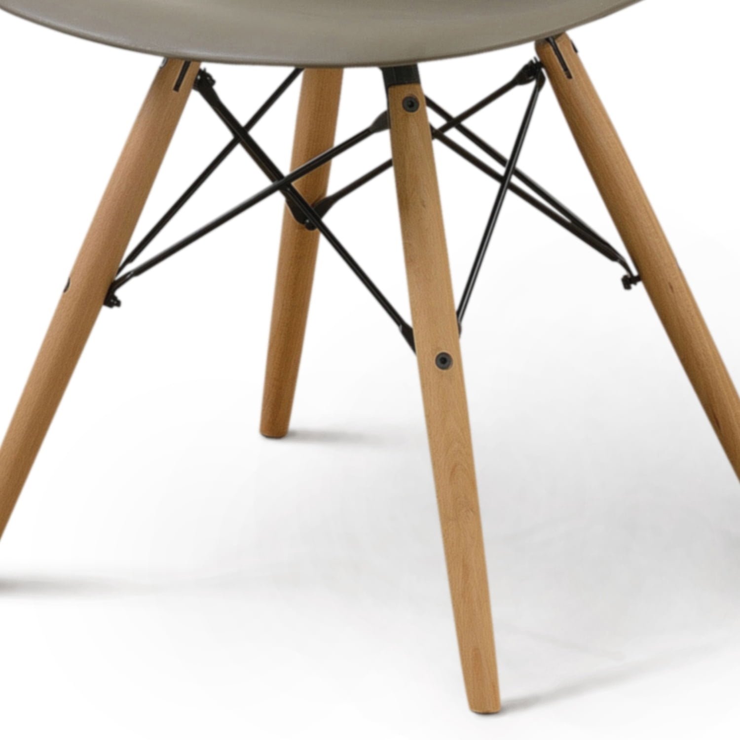 Furniture of America Shego II Modern Plastic Accent Chairs - Set of 2, Light Brown