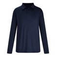 thumbnail image 3 of Brglopf Polo Shirts for Men Ribbed Knitted Long Sleeve Slim Fit Golf T-Shirts Casual Button Lapel Fall Solid Color Shirts, 3 of 5